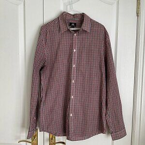 H&M Checkered Button Down Dress Shirt L